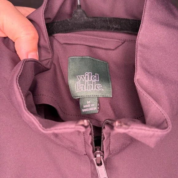 Wild Fable Track Jacket Womens Medium Purple Excellent Zip Up Side Stripe - Picture 5 of 5